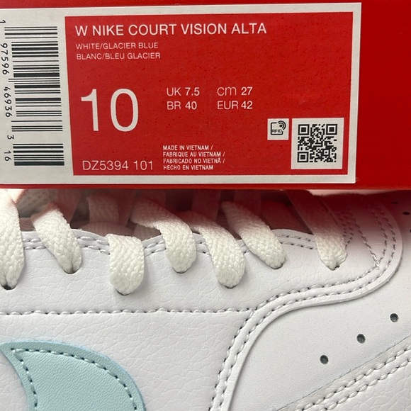 Nike Court Vision Alta
Women' Shoes
White/Glacier Blue
Style DZ5394-101 Platform - Picture 14 of 16